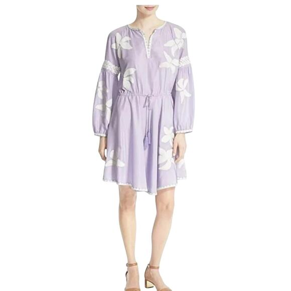 Tory Burch Sadie Peasant Dress - Lilac/Purple - Size: 8 - Picture 6 of 7
